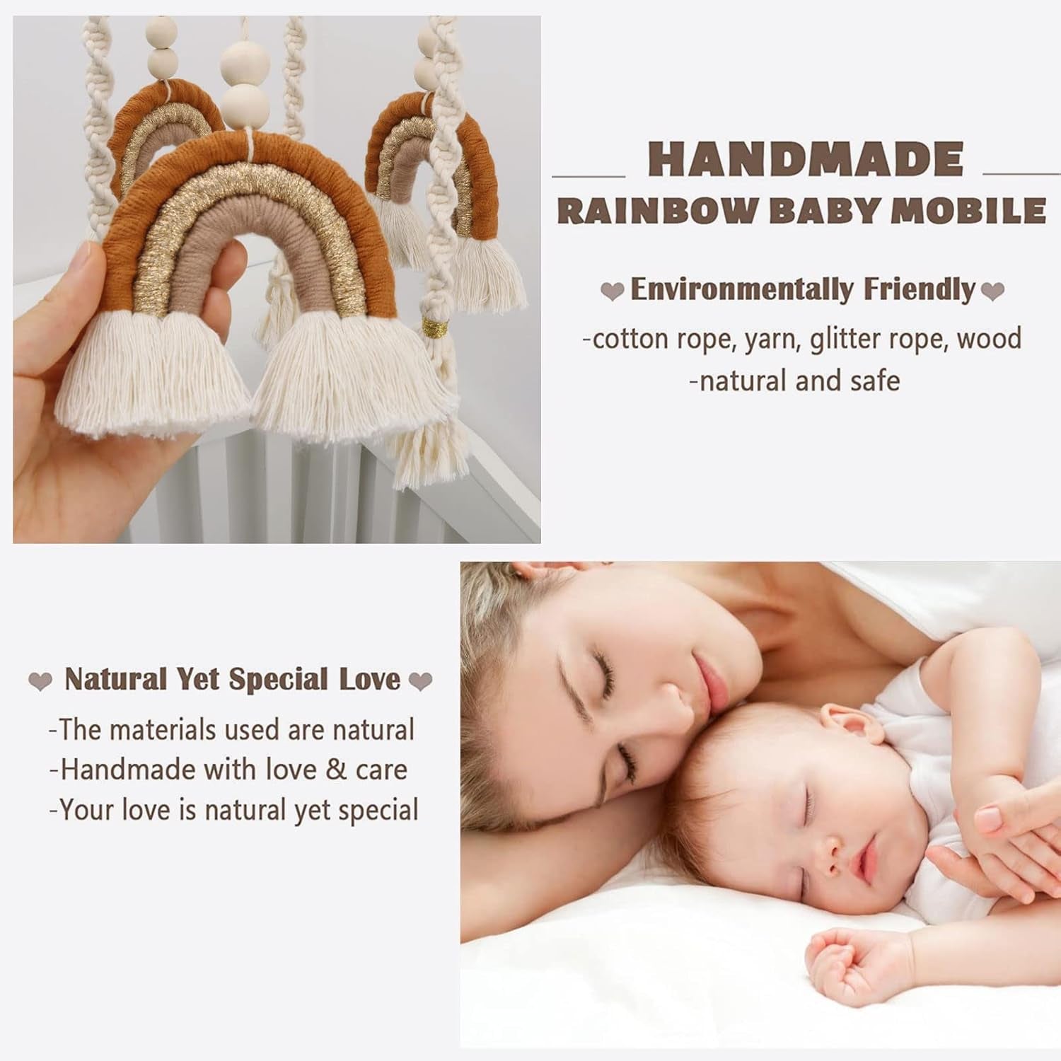 Rainbow Mobile - Handmade Macrame