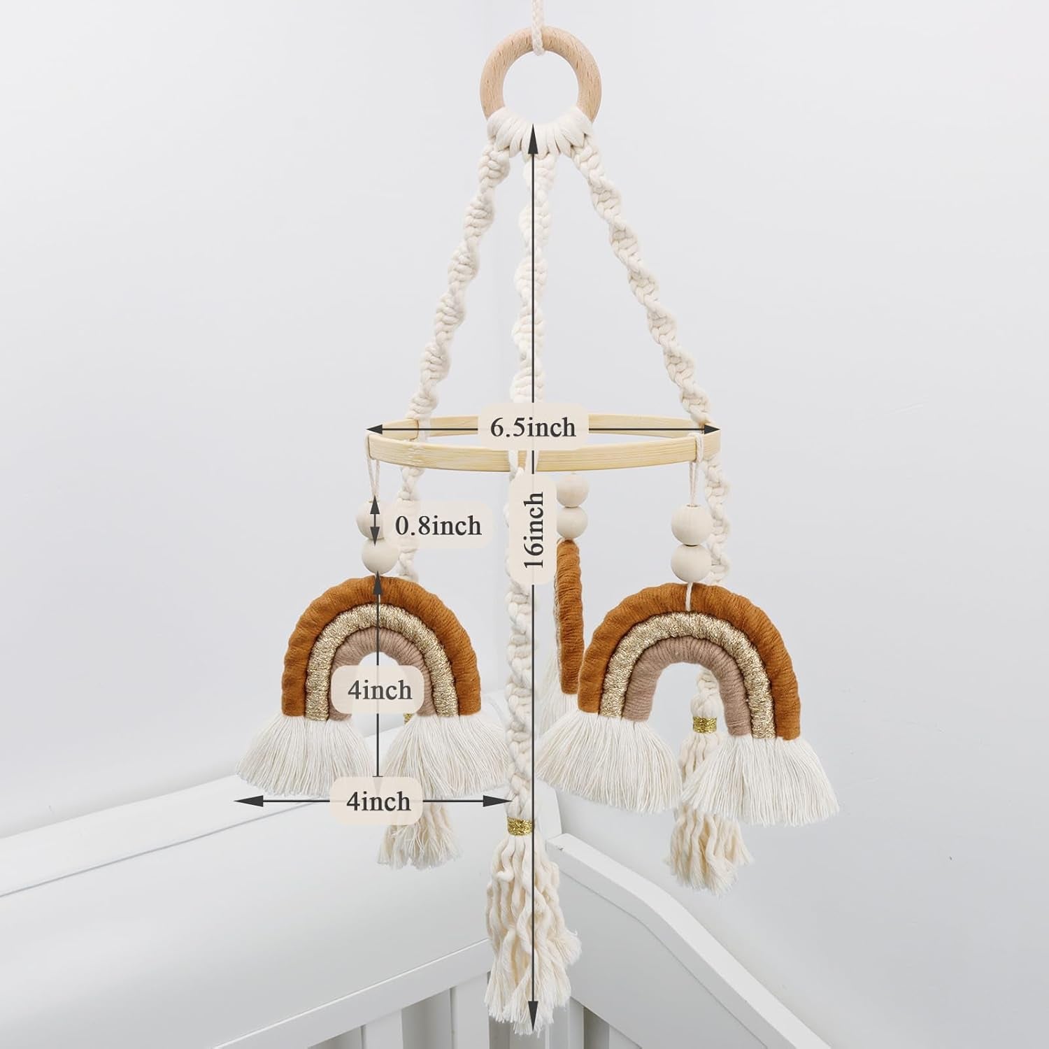 Rainbow Mobile - Handmade Macrame