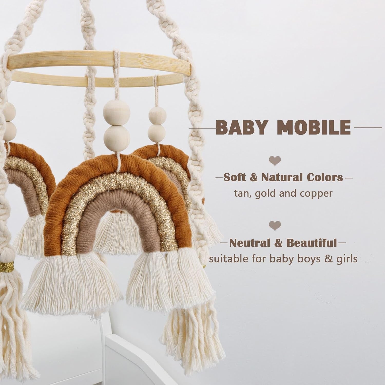 Rainbow Mobile - Handmade Macrame