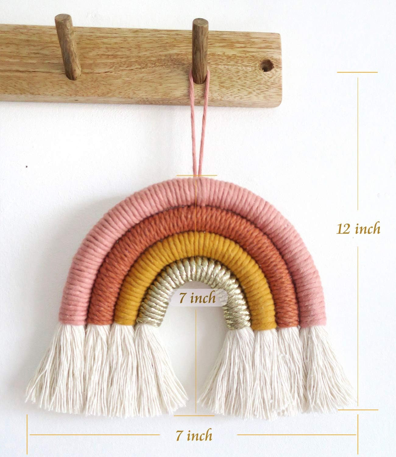 Rainbow Wall Decor - Handmade Macrame